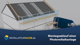 🇩🇪 Montageablauf einer Photovoltaikanlage [upl. by Ahouh]