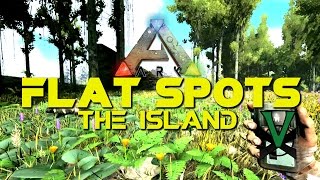 ARK Flat Base Locations Island Map  Easier Base Building PVE PVP  ARK Survival Evolved [upl. by Veradis]