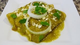 Receta Facil Enchiladas Verdes [upl. by Fowkes109]