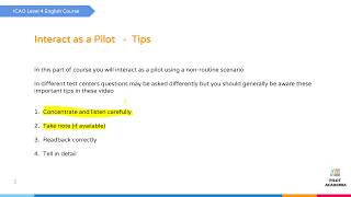 Interact as a Pilot Questions  Tips and Tricks  ICAO Level 4 English Course [upl. by Annoya225]