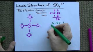 Lewis Structure of SO42 Sulfate CORRECT [upl. by Steinway]