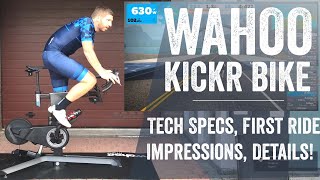 Wahoo KICKR Bike Handson Details  First Ride Impressions [upl. by Yenaled]