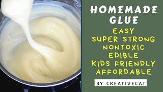 Homemade GlueWhite glueCraft gluePaper mache glueart and craft [upl. by Pearman]