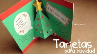 Tarjetas para Navidad  3 estilos Popup 3D y Sencillo [upl. by Robina]