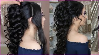 PEINADOS FÁCILES PARA CABELLO LARGO  OPEN HAIR STYLE GIRL FOR LONG HAIR  WEDDING PARTY HAIRSTYLE [upl. by Tartan]