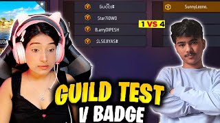 v badge guild test😱 1 vs 4🔥  Laka Gamer [upl. by Sylvanus912]