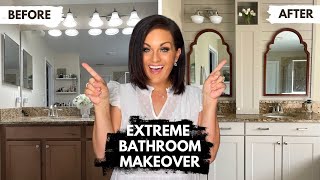 Extreme DIY BATHROOM MAKEOVER on a Budget [upl. by Attenra]