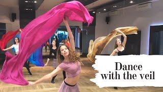 Jamilah  bellycoaching workshops  Dance with the veil  Scheherazade [upl. by Starla488]