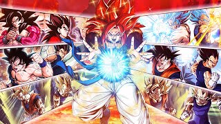 FULL LR Goku amp Vegeta Fusing Dokkan Team is UNSTOPPABLE [upl. by Kimmie360]