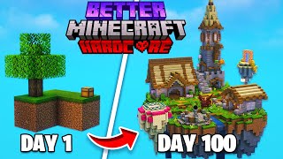 I Survived 100 Days in Better Minecraft SKYBLOCK [upl. by Ennovehc]