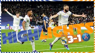 HIGHLIGHTS  Real Madrid 31 PSG  UEFA Champions League [upl. by Fedora]