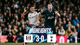 FULHAM 30 TOTTENHAM HOTSPUR  PREMIER LEAGUE HIGHLIGHTS [upl. by Frissell]