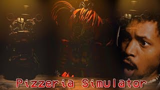 I COME BACK TO YOUTUBE TO THIS  Five Nights at Freddys Pizzeria Simulator Part 1 [upl. by Sturges]