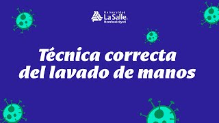 Técnica correcta del lavado de manos según la OMS [upl. by Sitto]