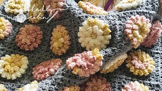 How to Crochet a Popcorn Flower Granny Square [upl. by Asabi]