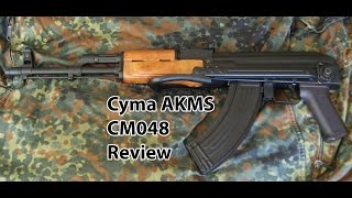 Cyma AKMS CM048 Review  Real Wood and Metal  6mm Airsoft BB Gun  AK47 [upl. by Llenyaj]