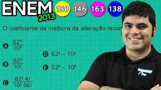 ENEM 2013 Matemática 3  Razão entre Números de Possibilidades Para uma Senha [upl. by Fi214]