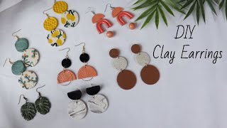 DIY Clay Earrings  Make Your Own Clay Earrings With These Easy Steps  Handmade Earrings [upl. by Llerdnam]