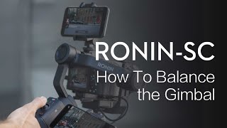 RONINSC  How To Perfectly Balance Your Gimbal With Few Steps [upl. by Newman]