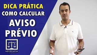 COMO CALCULAR AVISO PRÉVIO [upl. by Lithea]