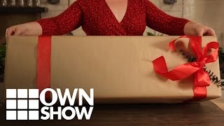 DIY How to Wrap an Oversized Box  OWNSHOW  Oprah Online [upl. by Xet122]