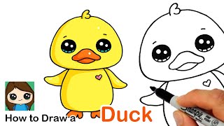 How to Draw a Baby Duck Easy [upl. by Atinniuq99]