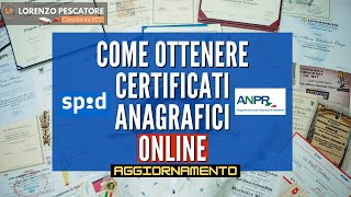 Come ottenere Certificati anagrafici online da SmartANPR [upl. by Nordna]