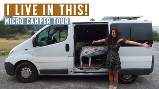 VAN TOUR  Vauxhall Vivaro SWB Micro Camper Conversion for Full Time Van Life [upl. by Nitsirc]