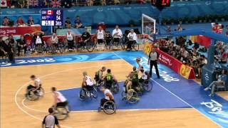 Highlights of Mens Wheelchair Basketball Final  Beijing 2008 Paralympic Games [upl. by Bywoods]