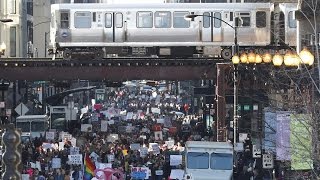 Womens March Massive Protests Across US World [upl. by Paxon]