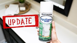 Rustoleum Countertop Transformation  DID IT LAST 5 MONTH UPDATE  DIY Bathroom Makeover [upl. by Etnad]