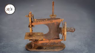 Antique Toy Sewing Machine Restoration [upl. by Harbour]