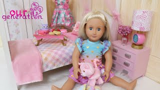 OUR GENERATION DOLL ROOM TOUR AND DECORATION [upl. by Wilkens451]