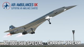 Real 737 Pilot LIVE  Colimata Concorde LHR  JFK  60000 SUB Charity Stream  XPlane 11 [upl. by Anirroc356]