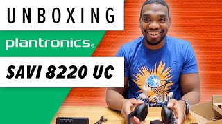 Plantronics Savi 8220 UC Headset Unboxing [upl. by Ruelu]