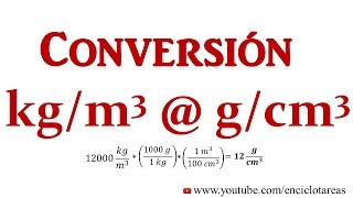 Convertir kgm3 a gcm3 [upl. by Whalen]