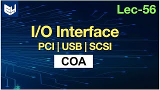 io interface with PCI USB  SCSI  COA  Lec56  Bhanu Priya [upl. by Ardnuasak763]