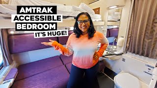 Amtrak Accessible Bedroom Tour  The Most Amazing Amtrak Sleeper Car Room [upl. by Gnouv]