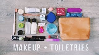 How to Pack Makeup  Toiletries in ONE BAG  Travel Hacks for the Minimalist [upl. by Keyes]