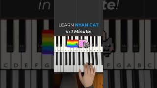 How to play Nyan Cat on Piano in Under 1 Minute [upl. by Nairahcaz]