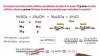 ESTEQUIOMETRIA 1 ejemplos [upl. by Robers]