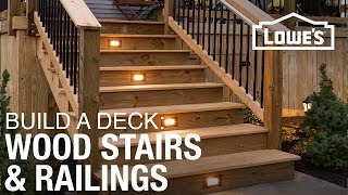 How To Build a Deck  Wood Stairs amp Railings 4 of 5 [upl. by Ttegirb790]