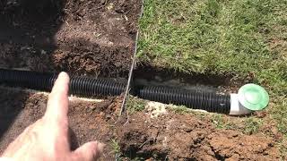 Installing a downspout drain [upl. by Anastatius792]