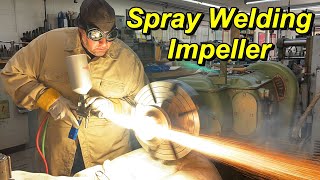 Stainless Impeller Repair Part 3 Spray Welding [upl. by Wearing]