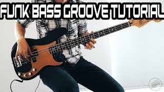 Simple Funk Bass Groove Tutorial  Tab [upl. by Leckie]