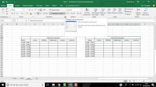 18 Excel Básico CÓMO HACER UN HORARIO SEMANAL [upl. by Malet]