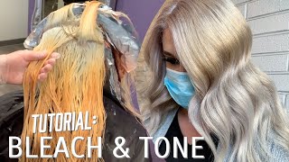 TUTORIAL  BLEACH amp TONE  Full Application amp Processing  FORMULATION [upl. by Aluin848]