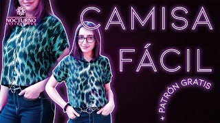 TUTORIAL DIY CAMISA FÁCIL  PATRÓN GRATIS [upl. by Dhumma]