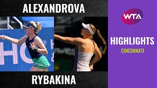 Ekaterina Alexandrova vs Elena Rybakina  2020 Cincinnati First Round  WTA Highlights [upl. by Tuchman]