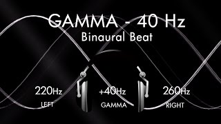 Gamma for a Genius Brain  1hr Pure Binaural Beat Session at 40Hz Intervals [upl. by Llerdnek142]